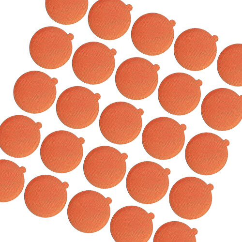 100 Stück 37 mm Kaffeekapseln, selbstklebende Deckel aus-Orange