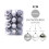 Ensemble de 24 pendentifs boules de Noël incassables de 30 mm 1