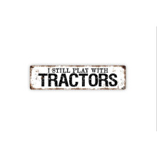 Panneau métallique Tracteur agricole 4 x 16 pouces