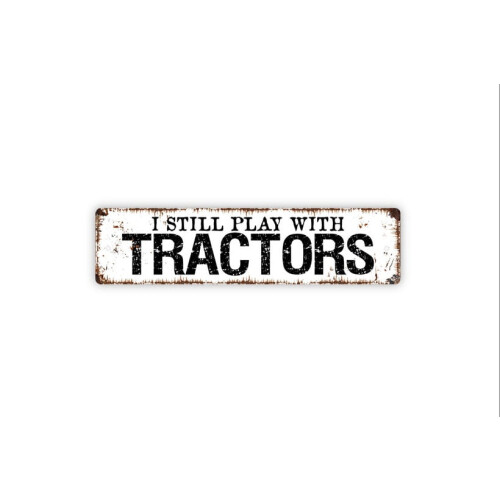 Plechová cedule pro zemědělský traktor 4x16 palců