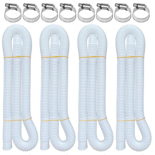 Poolpump slang 3,8 cm x 143 cm för ovanmarkspooler (4-pack)