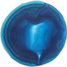 Dessous de verre rond en agate naturelle de 85 mm, résistant à la chaleur