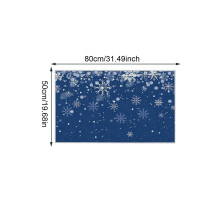 Tapis de cuisine de Noël à flocons de neige bleus 50 x 80 cm