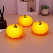 Lumière lumineuse Cushaw d'Halloween - Plastique jaune,