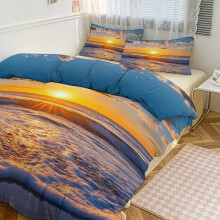 Ensemble de housse de couette en microfibre avec fermeture éclair 3 pièces