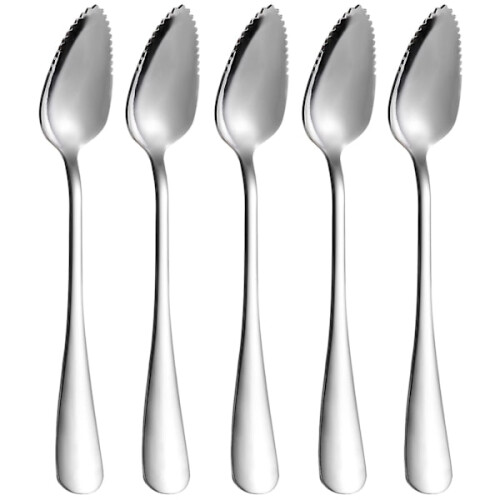 Juego de 5 cucharas de acero inoxidable para pomelo