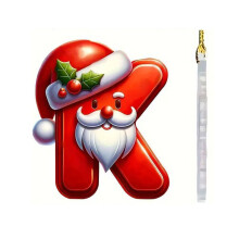 Pendentif alphabet sapin de Noël A-Z26 lettres