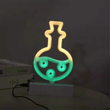 Applique murale LED néon pour Halloween - Fonctionne sur piles
