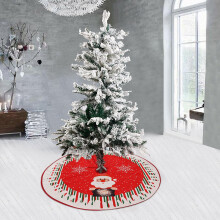 Jupe de sapin de Noël à motif rustique flocons de neige, 122 cm (48 pouces)