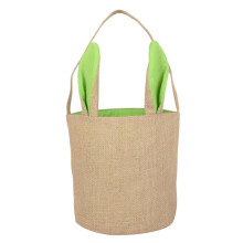 Sac panier de Pâques oreilles de lapin – Toile, 22 x 20 cm
