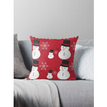 Housse de coussin décorative Poupée de glace de Noël