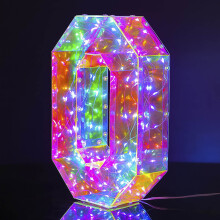 LED-alfabet- og talllys – 100 perler, batteridrevet
