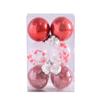 Boules de Noël décoratives en boîte, présentoir de fenêtre, pendentif