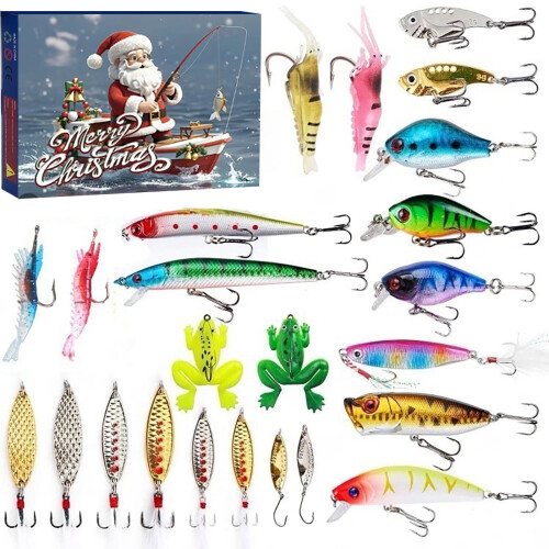 Calendrier de l'Avent de Noël sur le thème de la pêche (24 jours)