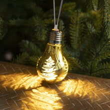 Boules lumineuses électroplaquées pour décorations de Noël (12 pièces)