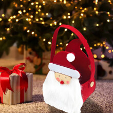 Taška Santa Claus z červeného flanelu