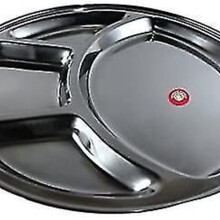 Plateau Thali rond en acier inoxydable à 4 compartiments