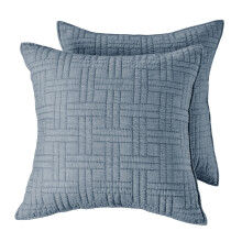 Levtex Home Euro Sham -setti, 2 kpl, Chambray-polyesteriä ja puuvillaa, 26 x 26 tuumaa