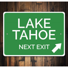 Výjezdová cedule Aluminum Lake Tahoe, 8x12 palců