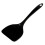 Chef Craft Melamin Jumbo Turner Spatel 11" Sort 3-pak 1