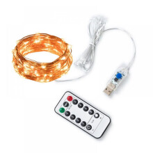 Guirlande lumineuse miniature blanc chaud (10 pièces) pour intérieur et extérieur