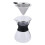 Cafetera de vidrio con filtro de acero inoxidable, 1