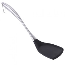 Spatule en acier inoxydable et silicone, 36 cm, résistante à la chaleur