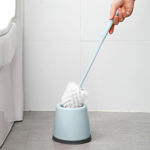 Spazzola per WC Kayannuo con manico lungo, setole morbide e