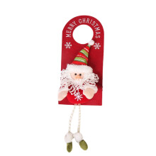 Pendentif de poignée de porte de Noël – Père Noël et bonhomme de neige