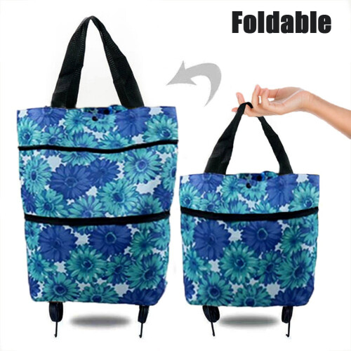 Sac de courses à roulettes pliable (1 pièce)