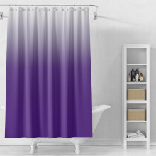 Cortina de ducha de tela Leott gris 180x180cm con ganchos