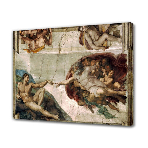 La Création d'Adam - Affiche sur toile 20x30cm