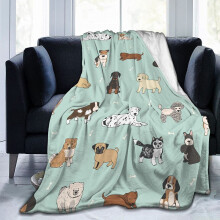 Puppy Dog Fleece Throw Blanket 50 x 40 in