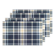 Black English-Style PVC Sub-Placemats Set of 4