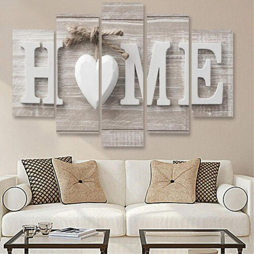 Ensemble de 5 panneaux décoratifs sur toile Prettyui HOME