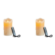 LED villogó lángmentes gyertyák távirányítóval 15 cm