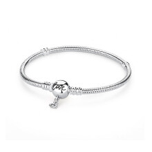 925 Sterling Silver Heart Charm Bracelet for Women Rose