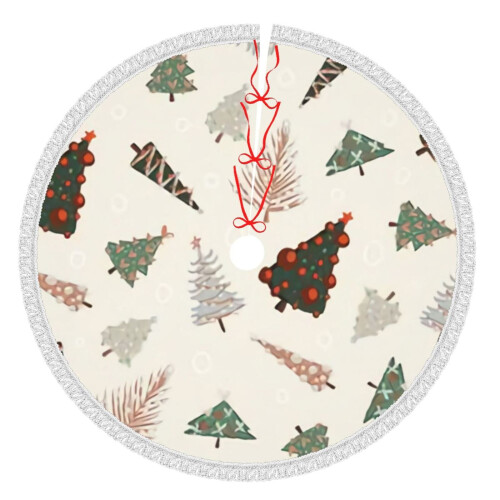 Christmas Tree Skirt 48 Inch Rustic Holiday Decor