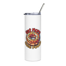 Funny donut pun tumbler white 20 oz