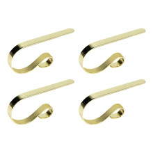 Weihnachtssocken mit Metallstrumpfhalter (4 Stück)