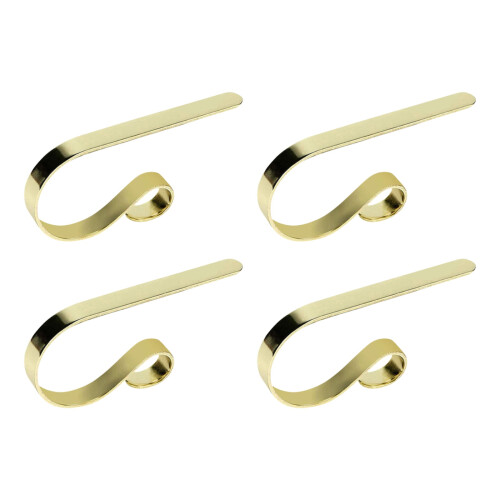 Weihnachtssocken mit Metallstrumpfhalter (4 Stück)