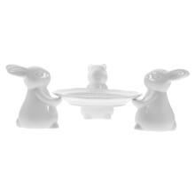 White Ceramic Rabbit Cake Stand – 15 cm