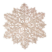 Snowflake placemats silver round vinyl 12 inches