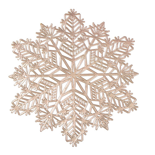 Snowflake placemats silver round vinyl 12 inches