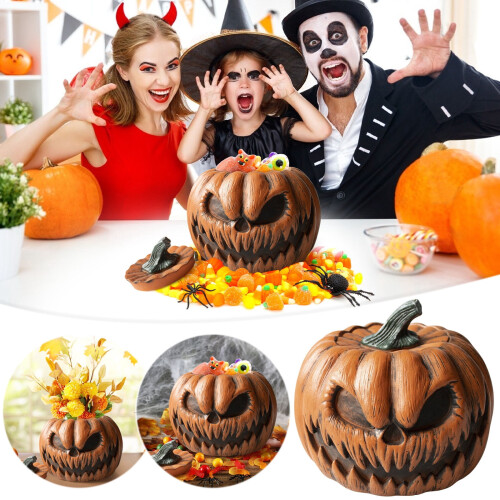 Caixa de doces em formato de abóbora de Halloween (1 peça)