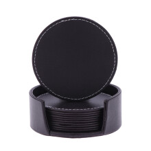 Non-slip clear cup coasters round scuba mirror mat 4-pack
