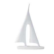 Resin Sailboat Ornament, Desktop Decoration for Office or Home, Creative Simple Design, 19.5x12.5x3.5cm