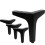 FurFurniture Legs 15cm Black 4-Pack, 600kg Load-Bearing Iron Triangular Structure, Compatible with Tables Chairs Sofas 1