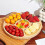 Bamboo Divided Serving Platter with Multiple Compartments and Central Dip Area for Snacks 1