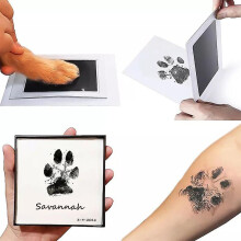 Stempelkissen-Set für Haustierpfotenabdrücke für Katzen und Hunde, ungiftiges, sauberes Erinnerungsset mit Karten